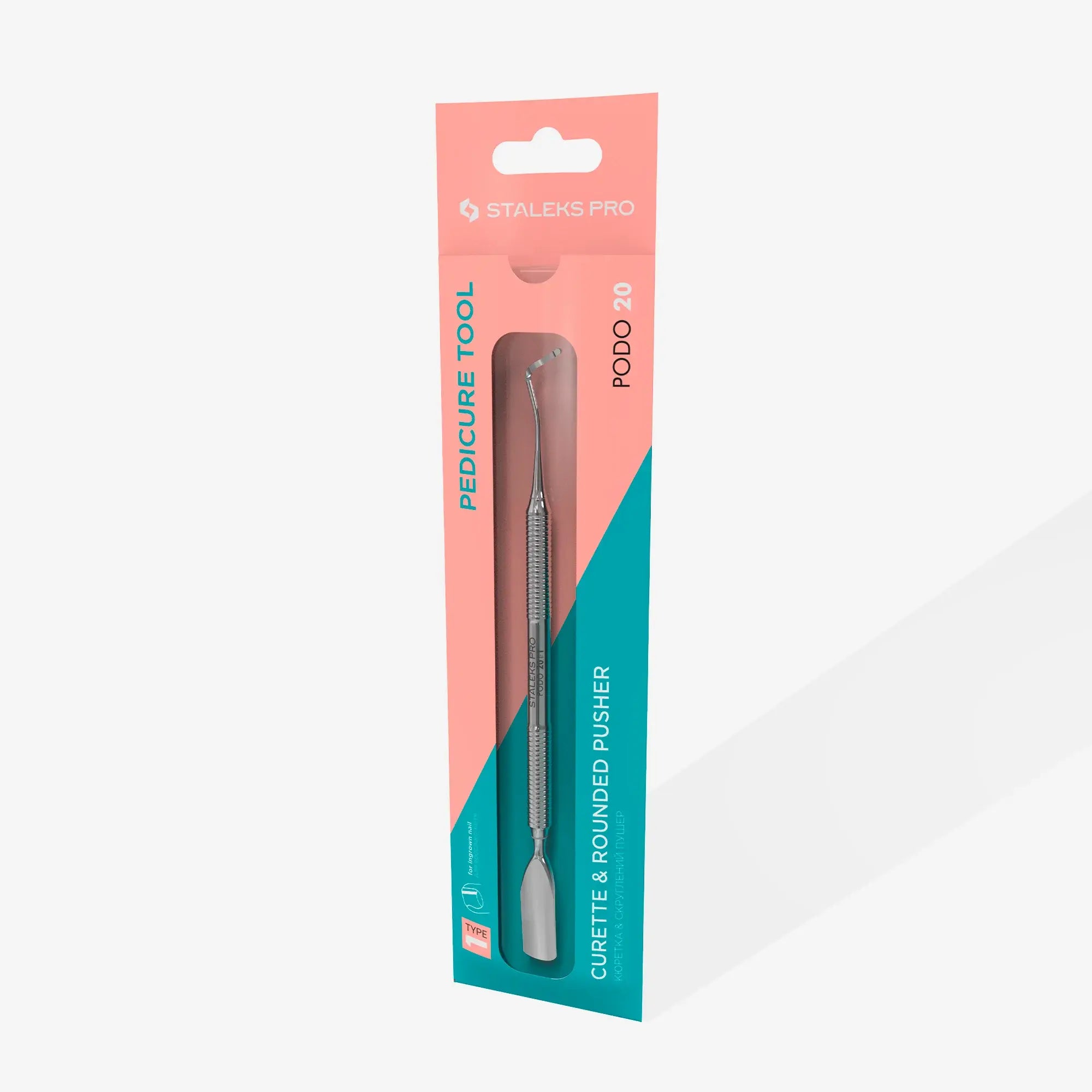 Professional podology curette PODO 20 TYPE 1 – for callus removal, ingrown nail treatment & cuticle care.