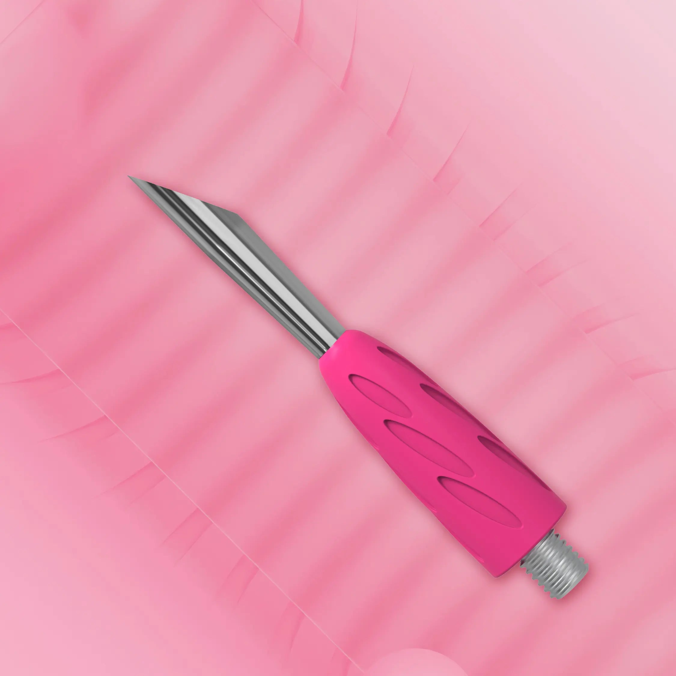 Combo UNIQ 12 Beveled Pusher – professional cuticle lifter and gel polish remover, compatible with Handle for Pusher Combo UNIQ 10 and Black Handle for Pusher Combo UNIQ 10b, made of stainless steel and featuring a hypoallergenic silicone grip.