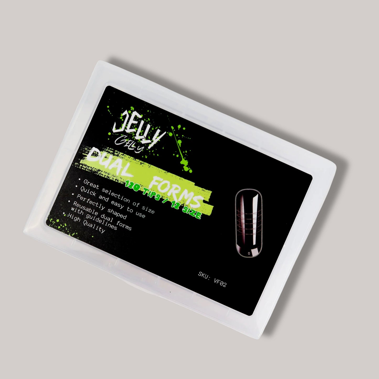 Jelly Gelly Nail Extension Dual Forms XL Strong Inclination.