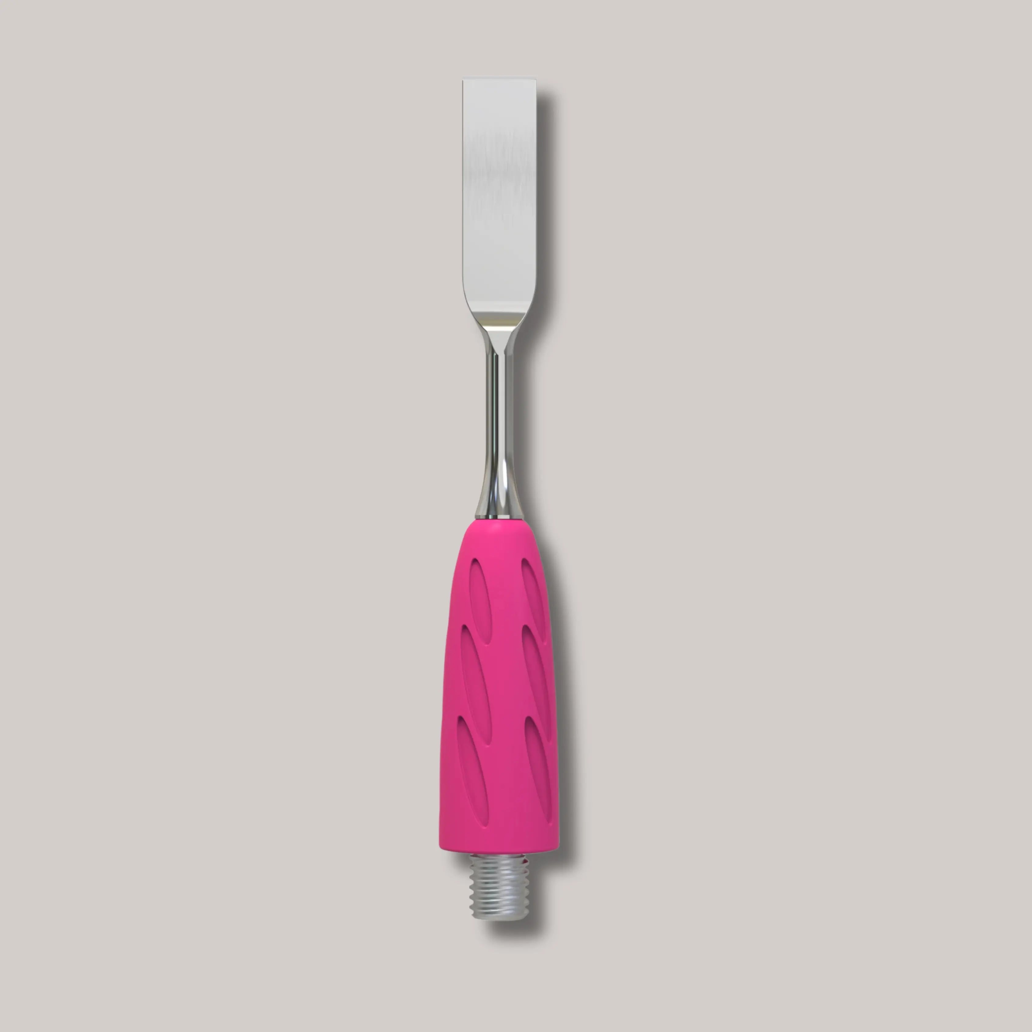Combo UNIQ 18 Straight Flat Pusher – stainless steel cuticle pusher with a secure silicone grip for precision work.Combo UNIQ 18 Straight Flat Pusher – stainless steel cuticle pusher with a secure silicone grip for precision work.