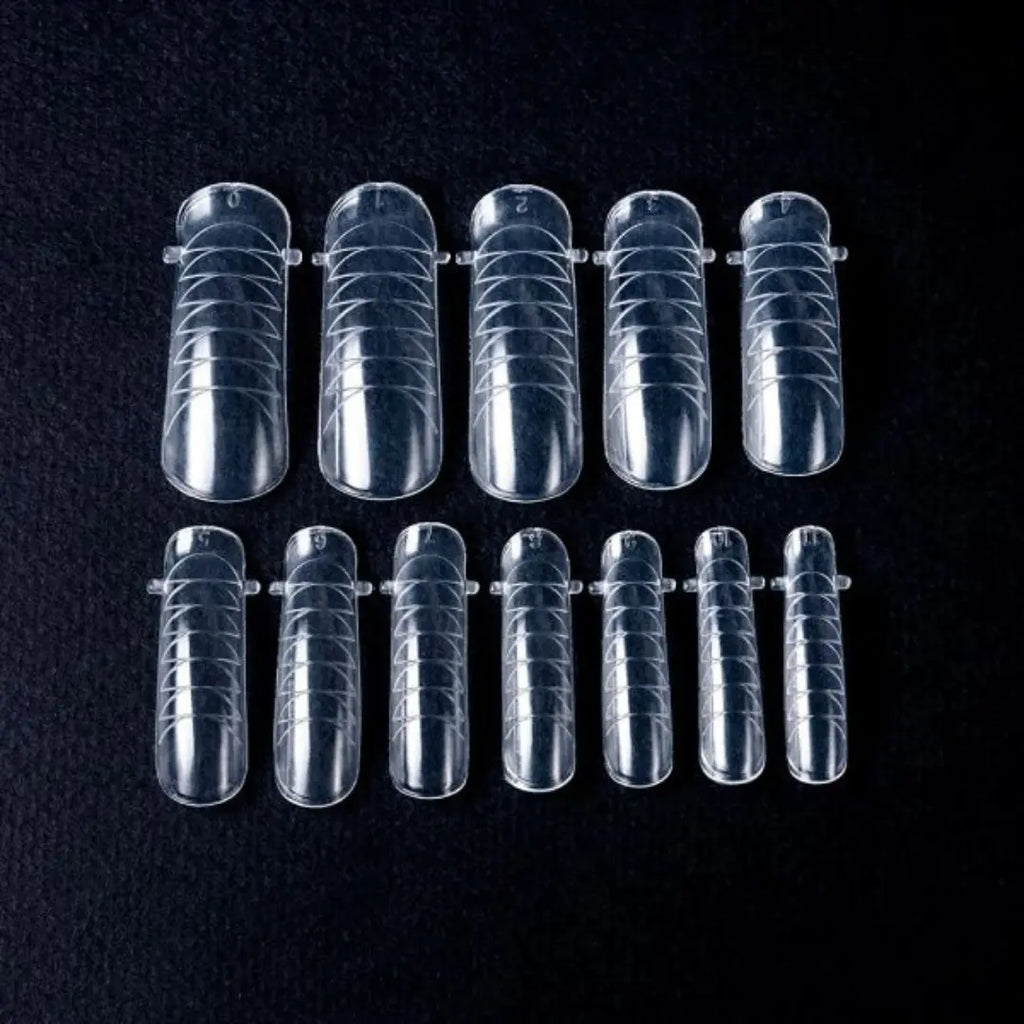 Reusable Square Nail Forms – 120 pcs · professional plastic nail extension forms for PolyGel or builder gel.