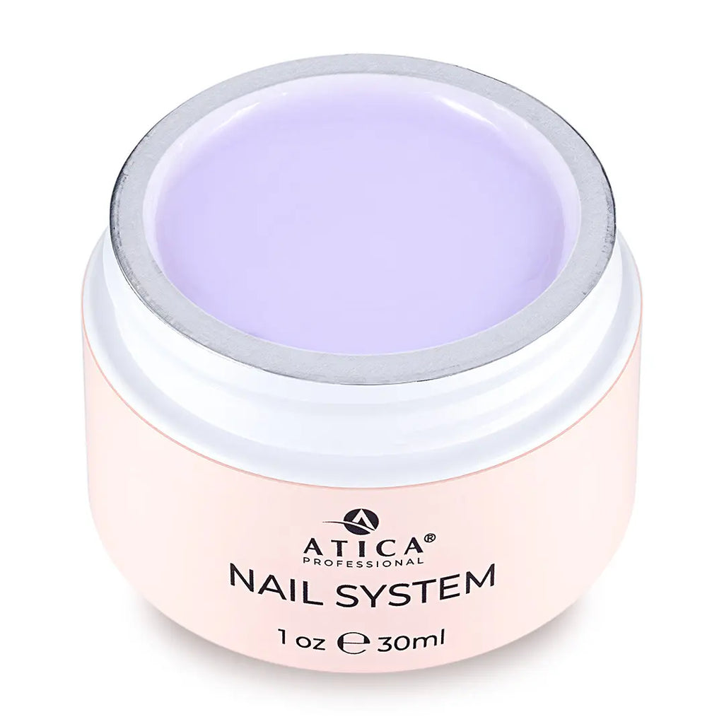 Atica Professional sculpting gel in a pink jar  on a white background
