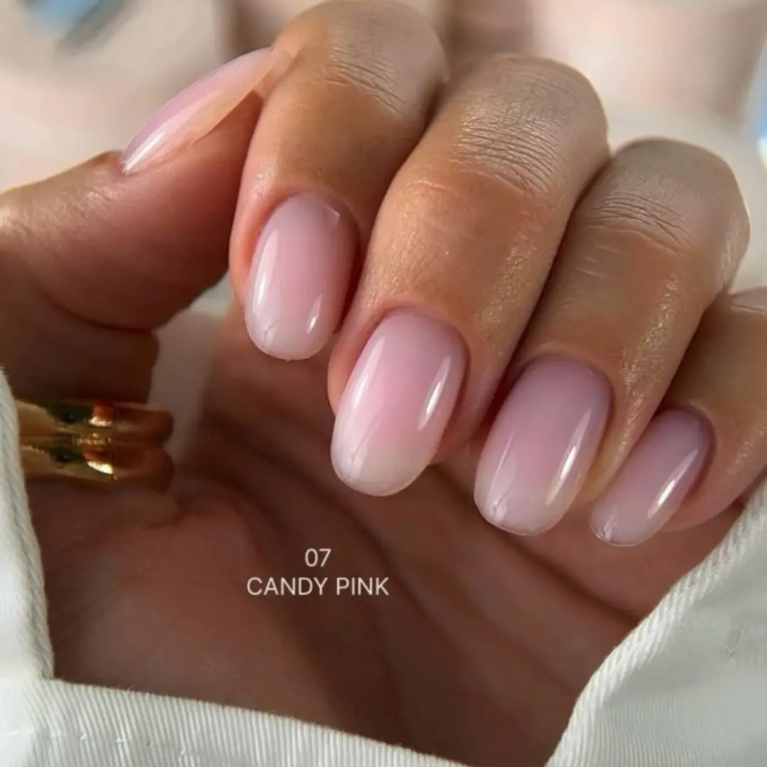 Atica Sculpting Gel Candy Pink 30ml – medium viscosity vibrant pink sculpting gel for elegant nail designs.