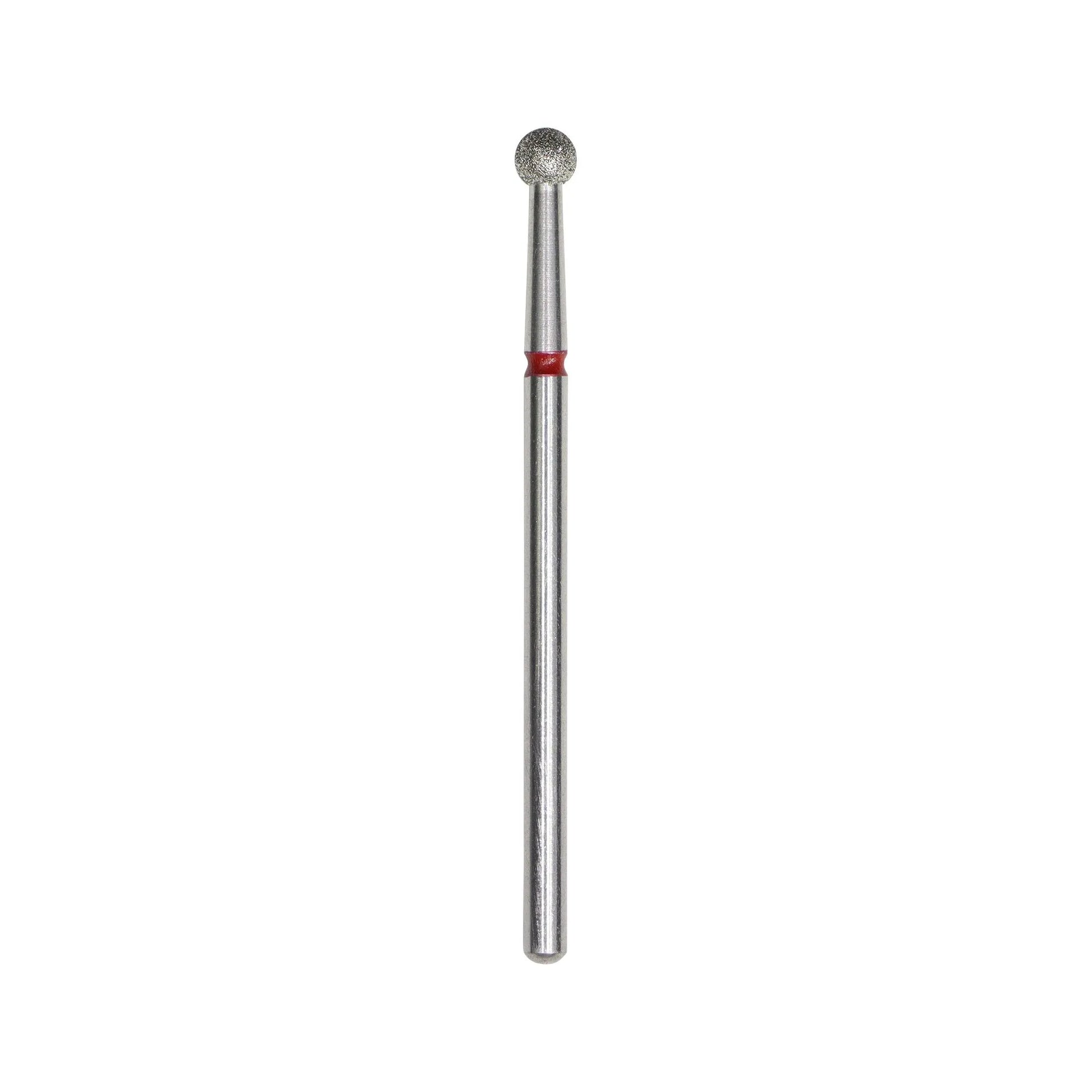Afilara Diamond Nail Drill Bit – “Ball” – Red 3.3mm professional nail care stainless steel diamond coating