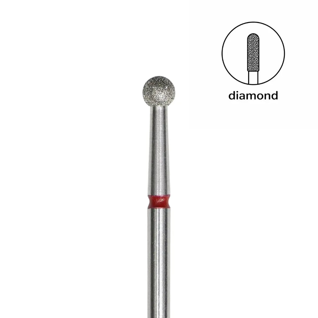 Afilara Diamond Nail Drill Bit Ball Red 3.3mm