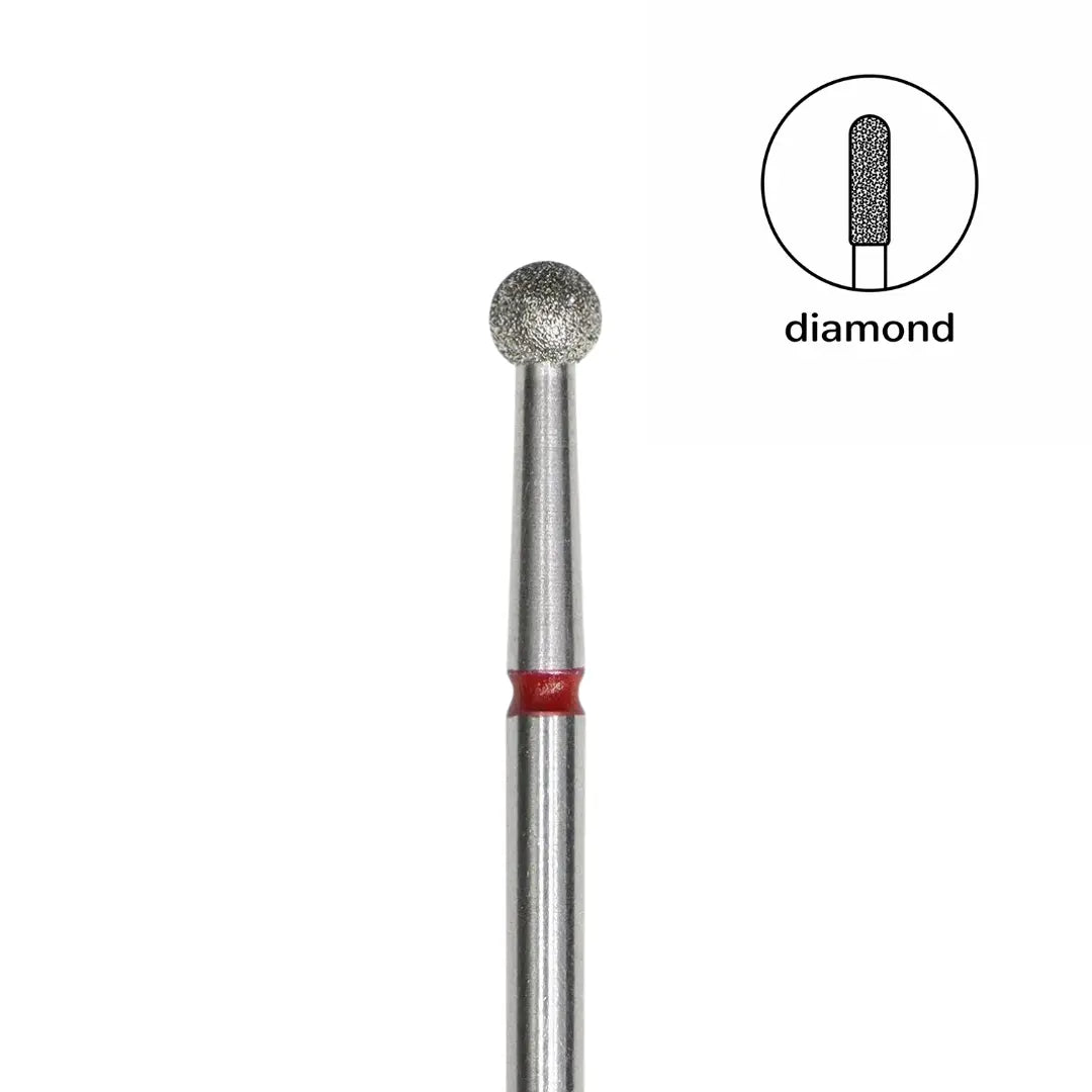 Afilara Diamond Nail Drill Bit Ball Red 3.3mm