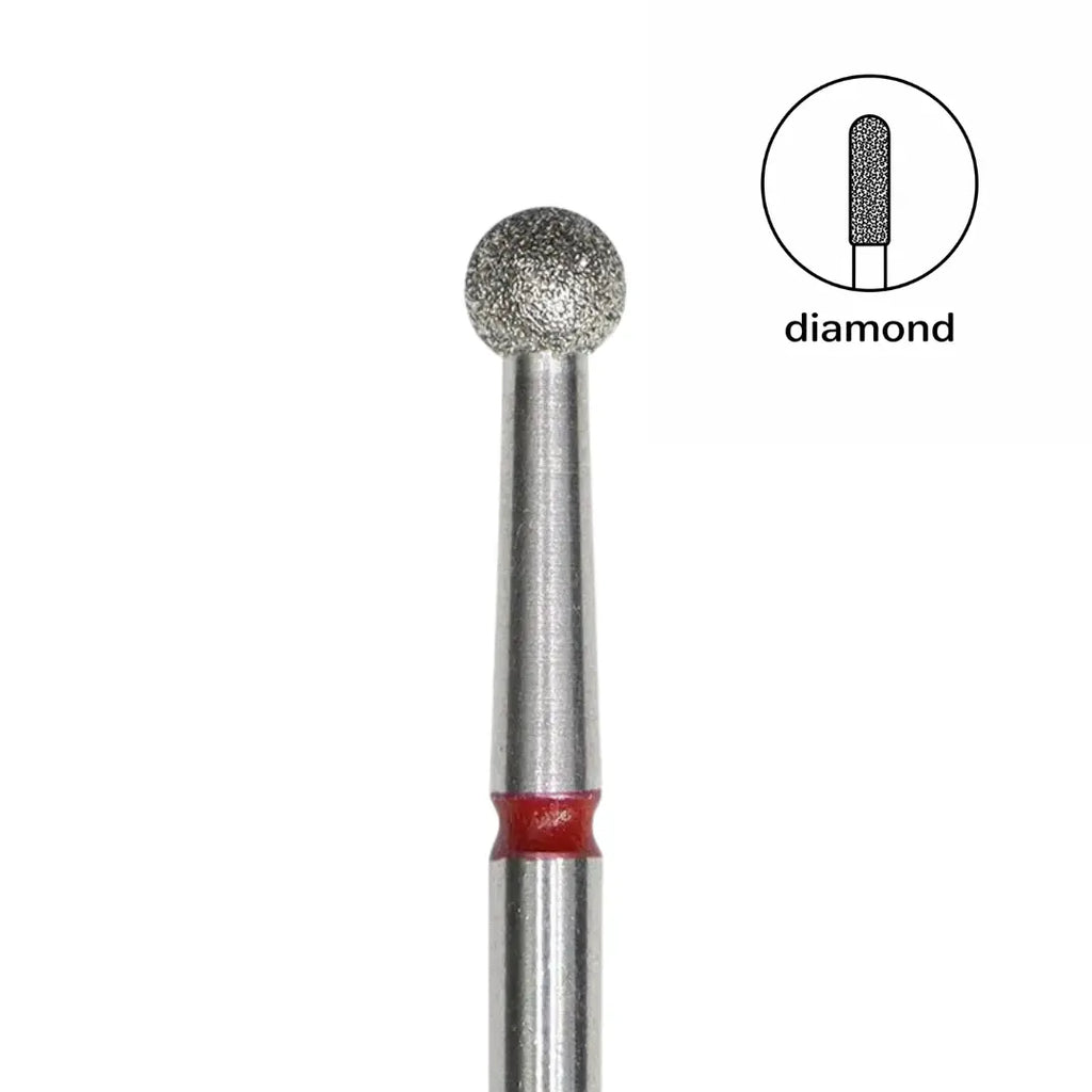 Afilara Diamond Nail Drill Bit Ball Red 3.3mm