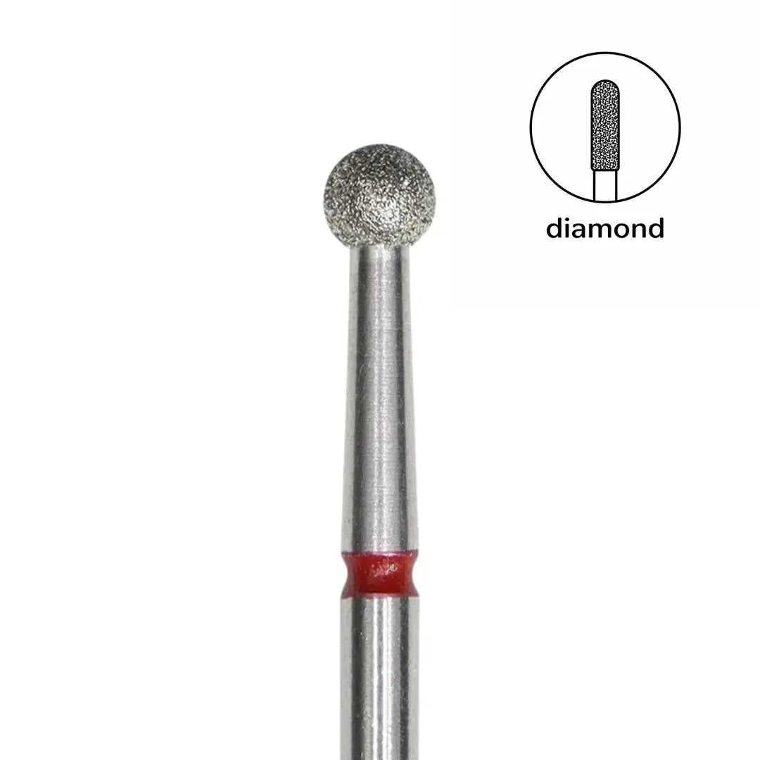 Afilara Diamond Nail Drill Bit Ball Red 3.3mm