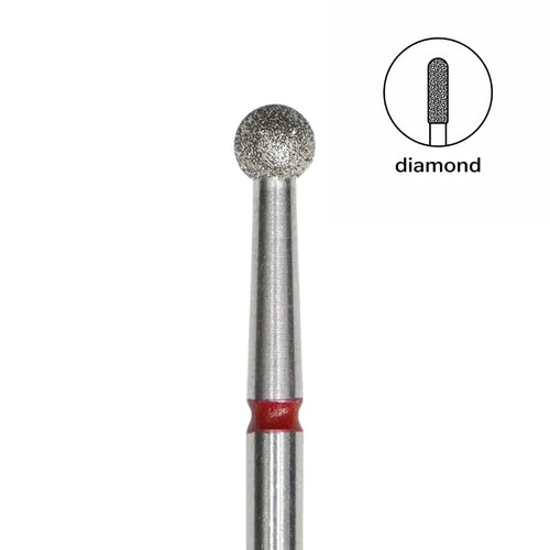 Afilara Diamond Nail Drill Bit Ball Red 3.3mm