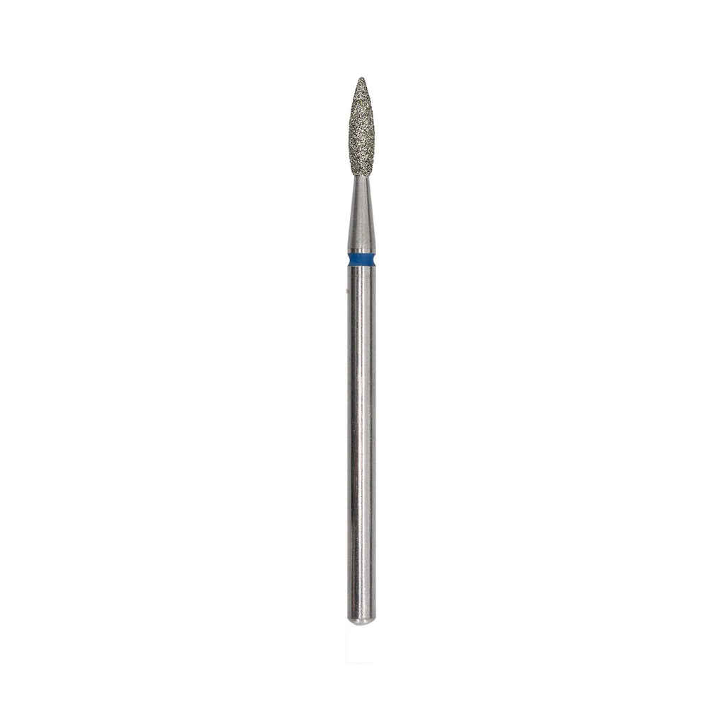Afilara Diamond Nail Drill Bit - Pointed Flame - Blue 1.8mm.