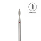 Afilara Diamond Nail Drill Bit Pointed Flame Red 2.1mm