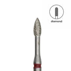 Afilara Diamond Nail Drill Bit - Bullet Red (2.3mm)