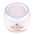 Atica Professional nail system gel in a pink jar on a white background
