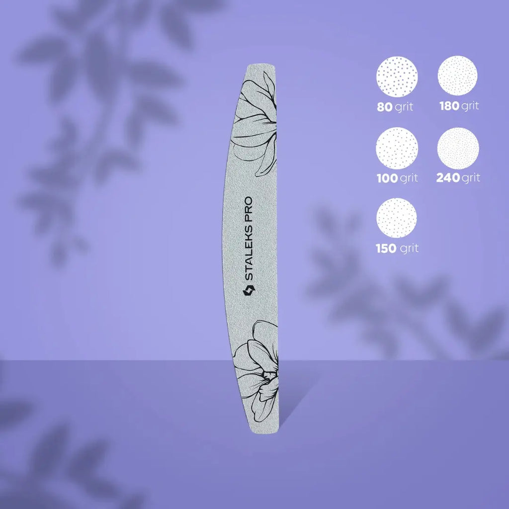 Crescent nail file EXPERT 40 – 150/150 grit, pack of 25 disposable files for shaping artificial nails.