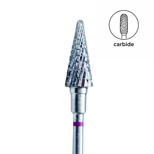 Afilara Carbide Nail Drill Bit Cone Purple 6mm