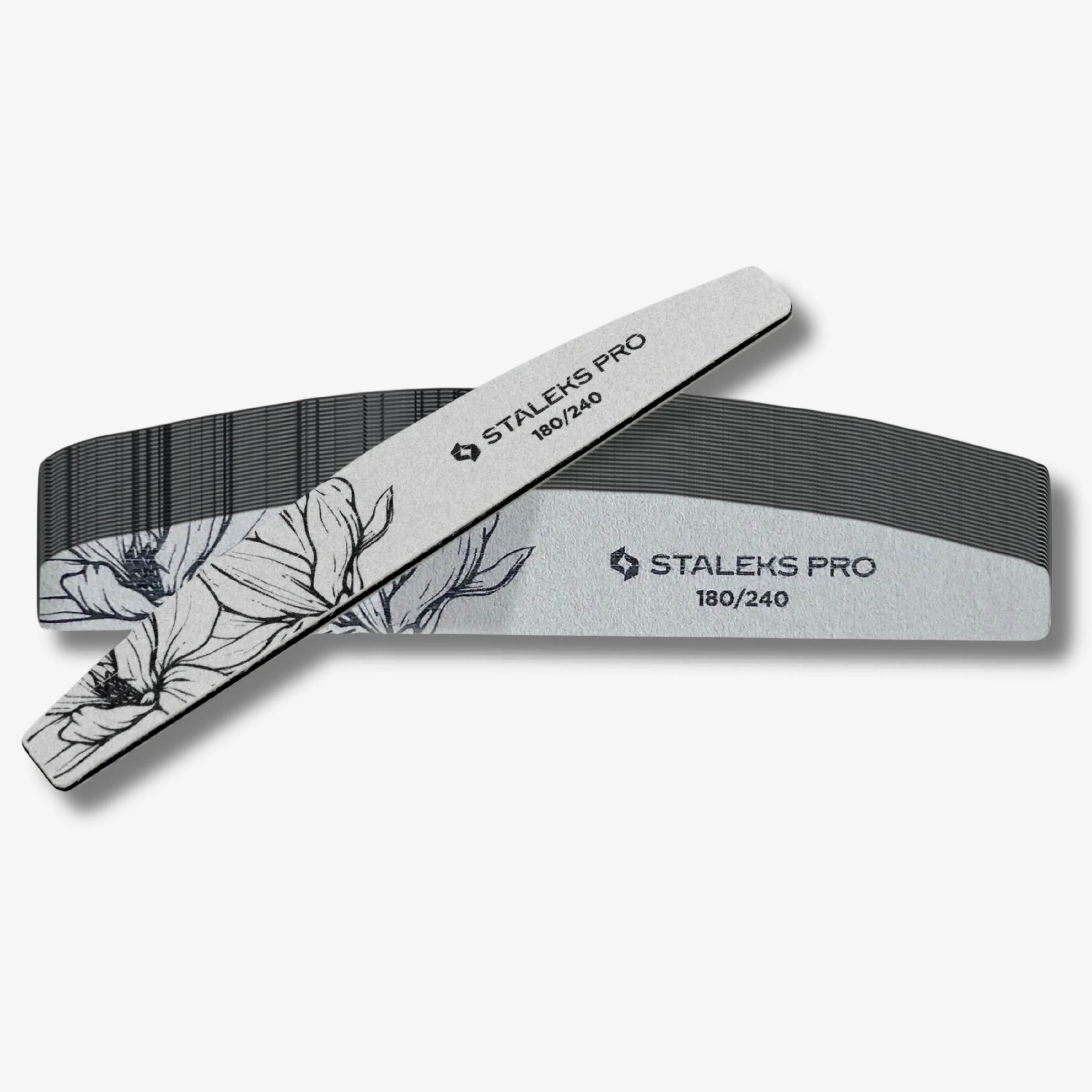 Crescent Mineral Nail File EXPERT 40, 180/240 grit, 25 pcs, designed for manicure and pedicure, with a flexible base and Expert White abrasive.