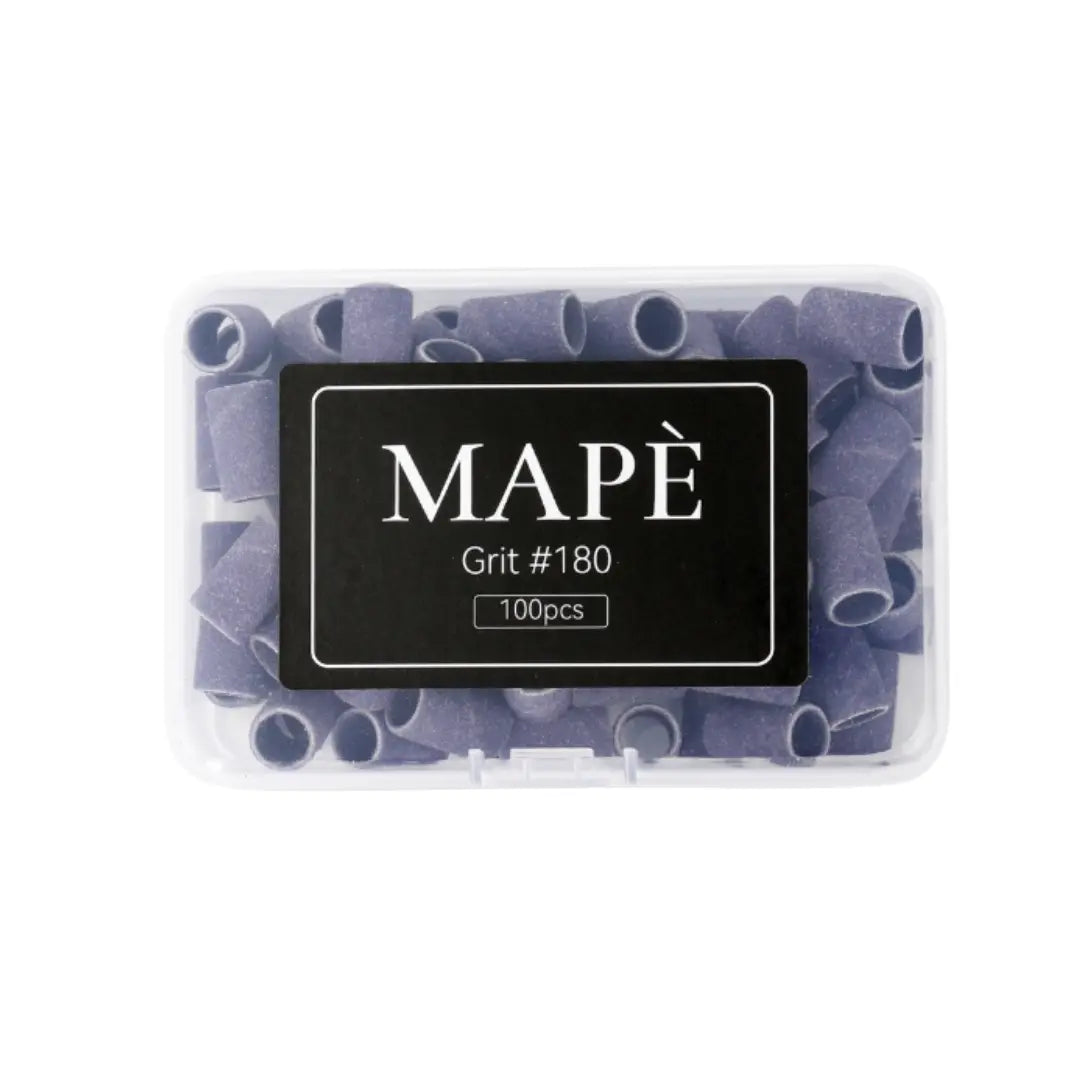 MAPÈ Sanding Bands 6mm drum-style, 100-piece pack, 180 grit disposable sanding sleeves
