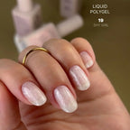 Atica Liquid Polygel SHY GIRL 19 – Milky White Sparkle 15ml