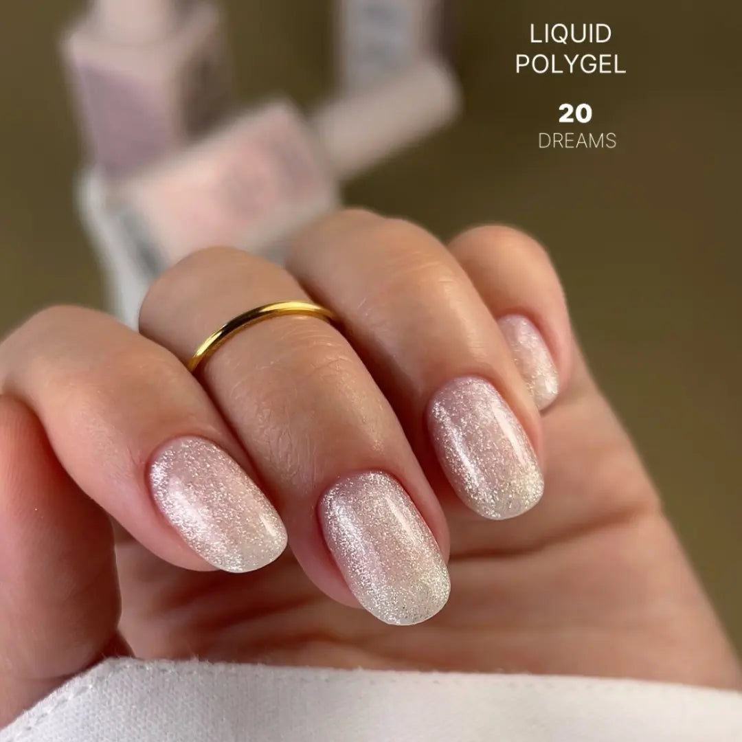 Atica Liquid Polygel DREAMS 20 – Milky Sparkle Polygel 15ml