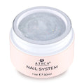 Jar of Atica Professional nail system gel on a white background