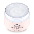 Jar of Atica Professional Nail System on a white background