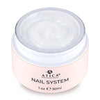 Jar of Atica Professional Nail System on a white background