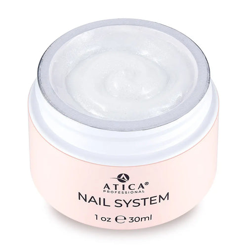 Jar of Atica Professional Nail System on a white background