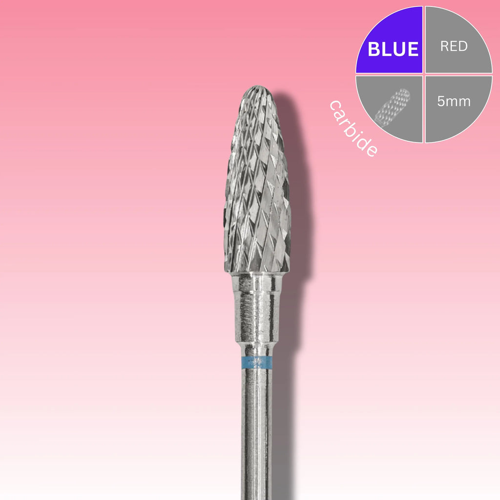 Afilara Carbide Nail Drill Bit - Corn - Blue 5mm.