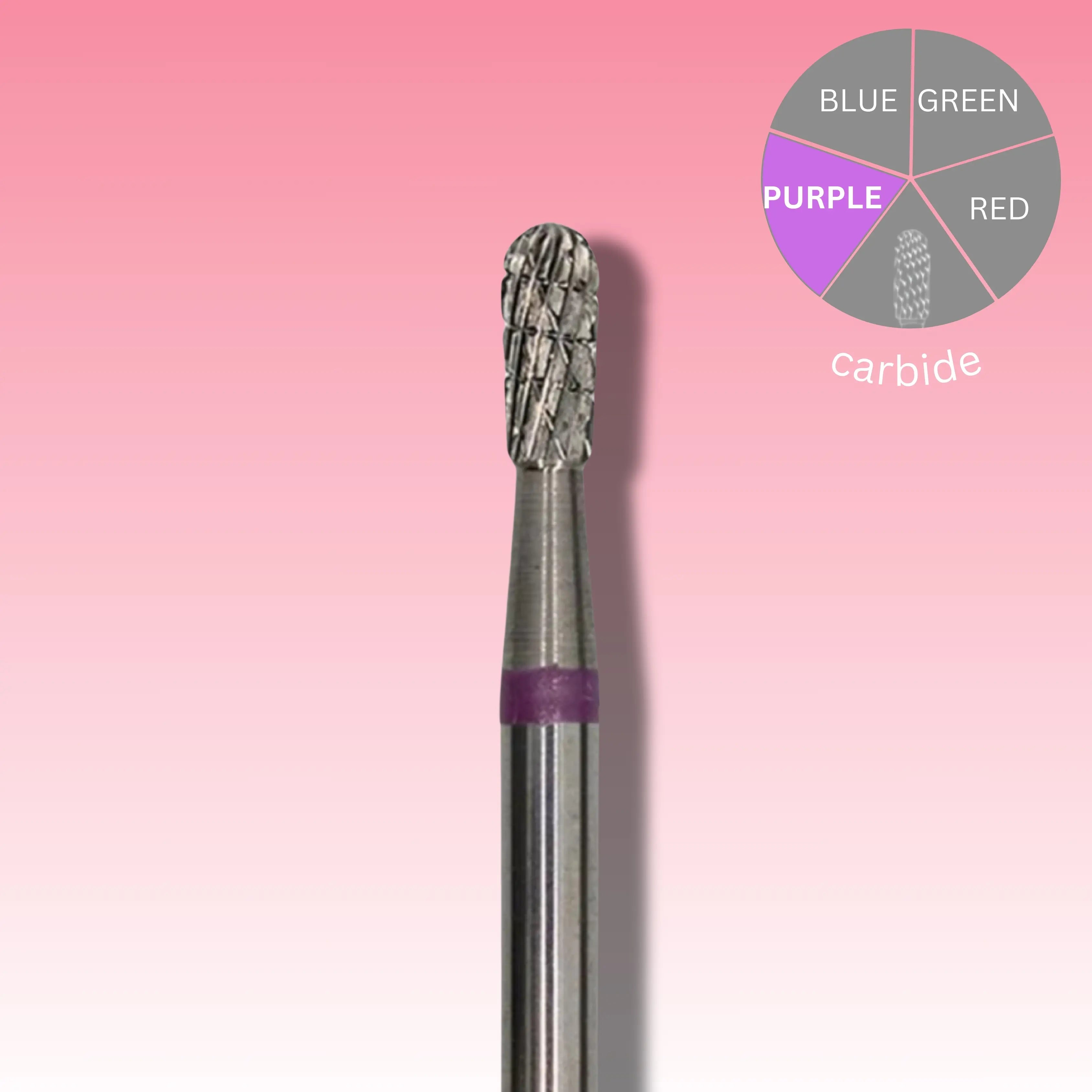 Afilara Carbide Nail Drill Bit for Removing Excess Material - Purple 2.3mm.