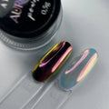 Aurora Chrome Powder 01 – 0.5g ultra-fine chameleon pigment for mirror nail designs and reflective nail art.

