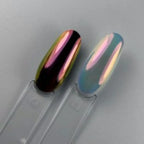 Aurora Chrome Powder 01 – 0.5g ultra-fine chameleon pigment for mirror nail designs and reflective nail art.

