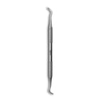 Afilara Professional Double-Sided Pedicure Curette made of stainless steel for callus removal and foot care, designed for precise and comfortable use during at-home pedicures.

