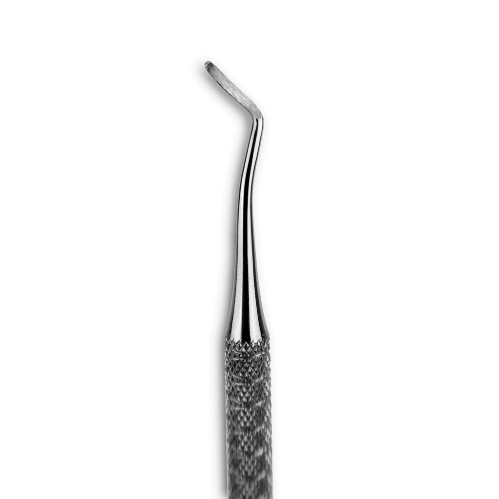 Afilara Professional Double-Sided Pedicure Curette made of stainless steel for callus removal and foot care, designed for precise and comfortable use during at-home pedicures.

