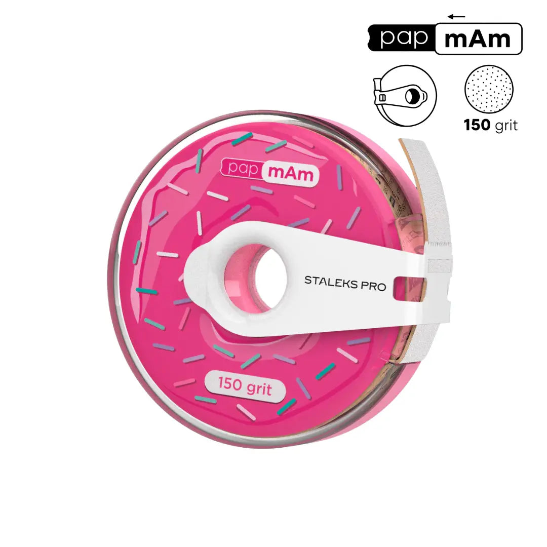 Staleks PRO papmam expert white abrasive tape 150 grit 7 meter roll in plastic case