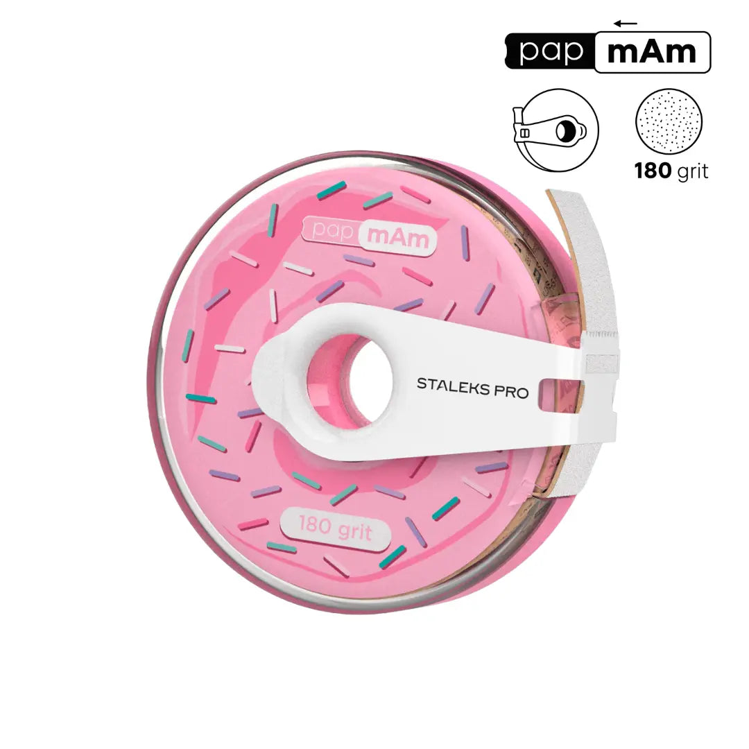 Staleks PRO papmam expert white abrasive tape 180 grit 7 meter roll in plastic case