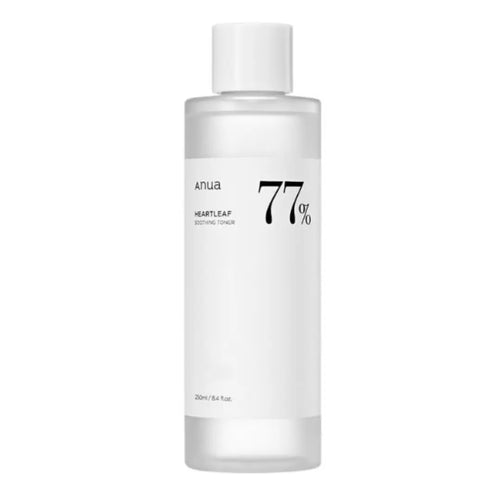 Anua Heartleaf 77% Soothing Toner 250ml bottle, calming skincare for redness