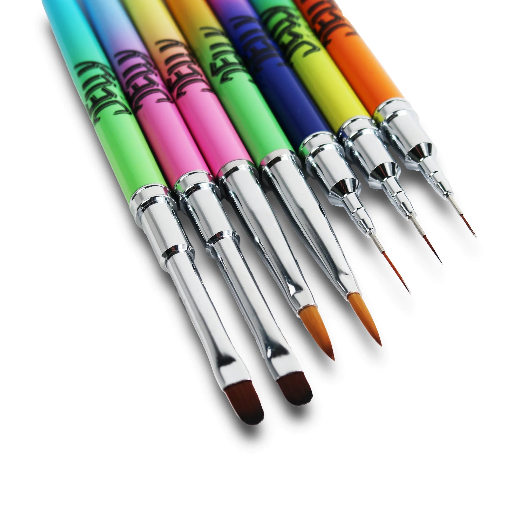 Jelly Gelly Nail Art Brush – Thin 7mm · precision striping brush with UV cap for nail design.