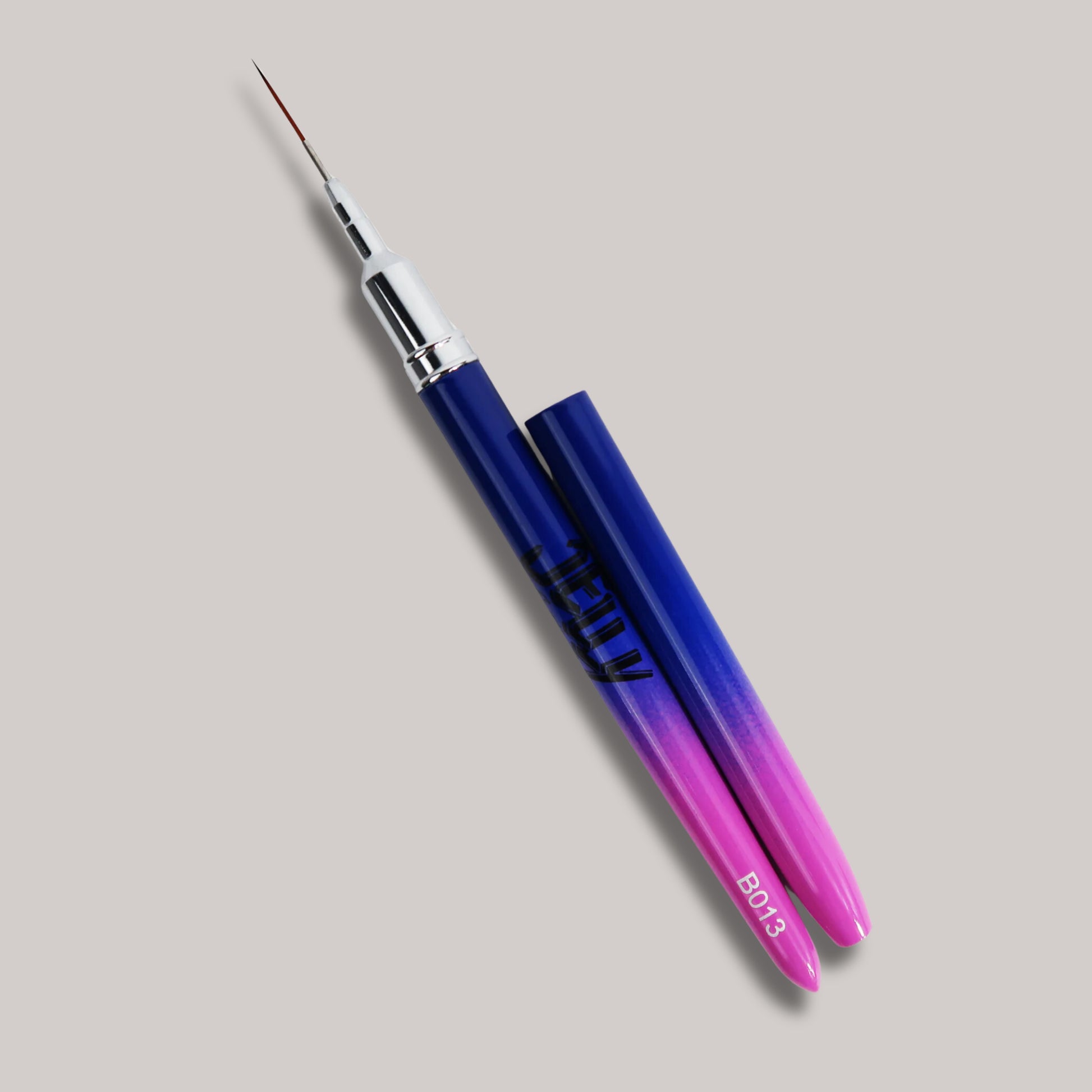 Jelly Gelly Thin Brush For Nail Art
"Jelly Gelly Thin Brush 13mm for detailed line work and intricate nail art designs."

