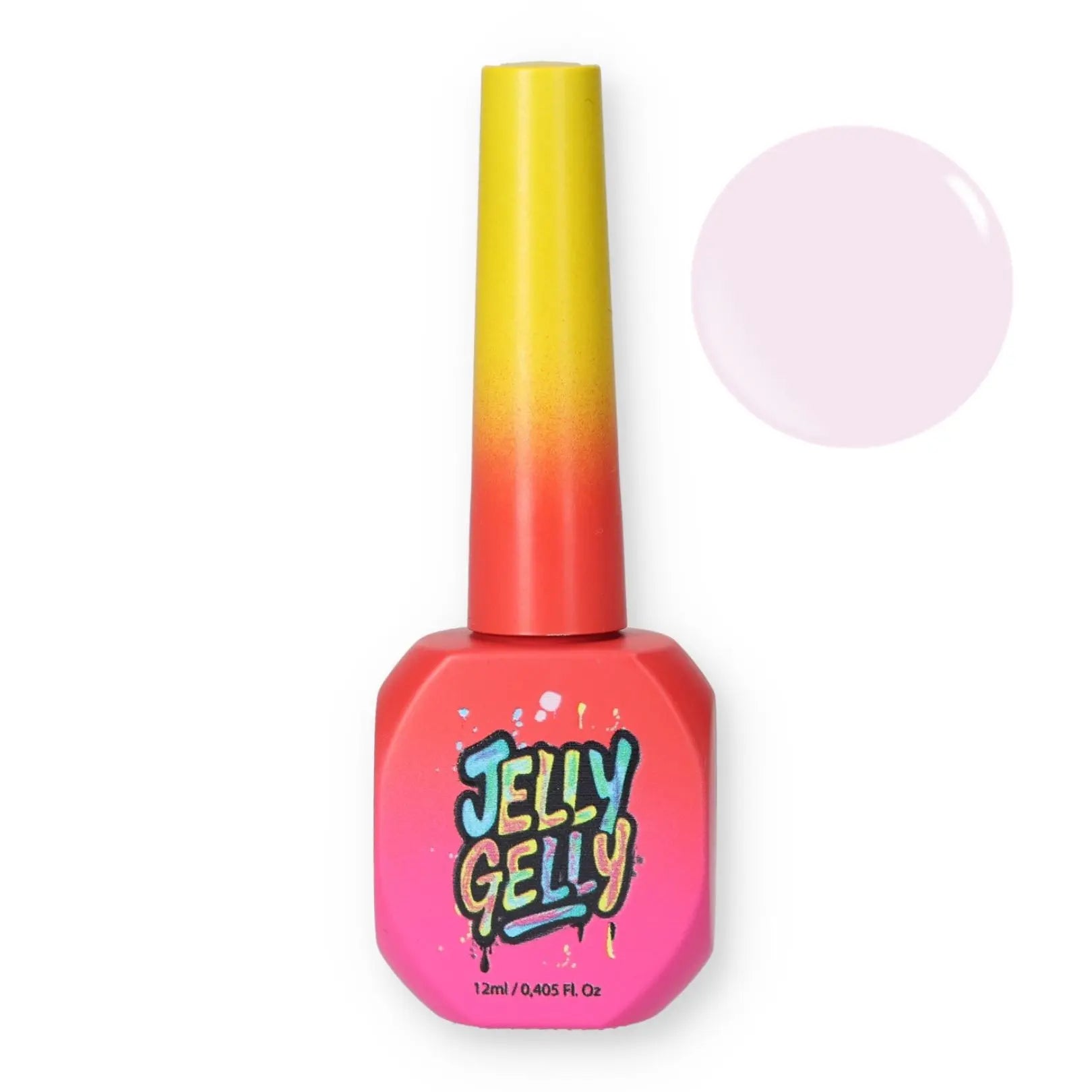 Jelly Gelly Hard Bottle Gel – Milky Pink 12ml bottle.