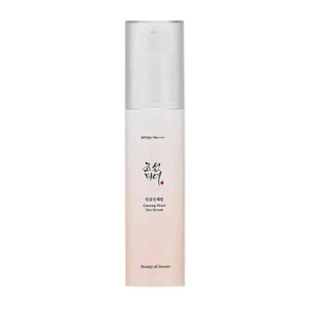 Beauty of Joseon Ginseng Moist Sun Serum SPF50+ 50ml bottle, hydrating sunscreen