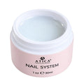 ATICA eXel 31 Flash Builder Gel 30ml, cool light blue shimmer builder gel for nail extensions and strengthening