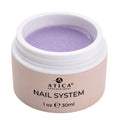 ATICA Builder Gel 35 Glow Baby 30ml, pastel lavender builder gel with delicate inner shimmer