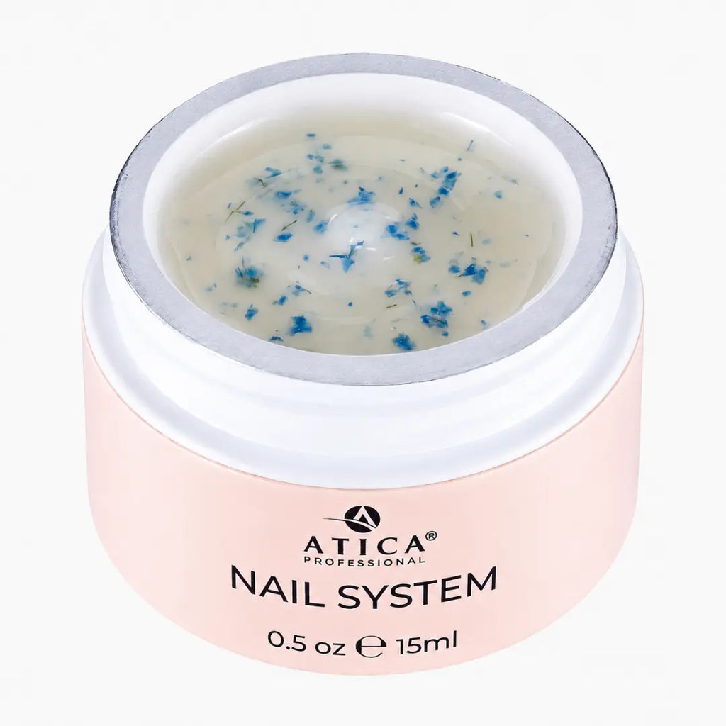 ATICA Professional nail system gel in a pink container on a white background