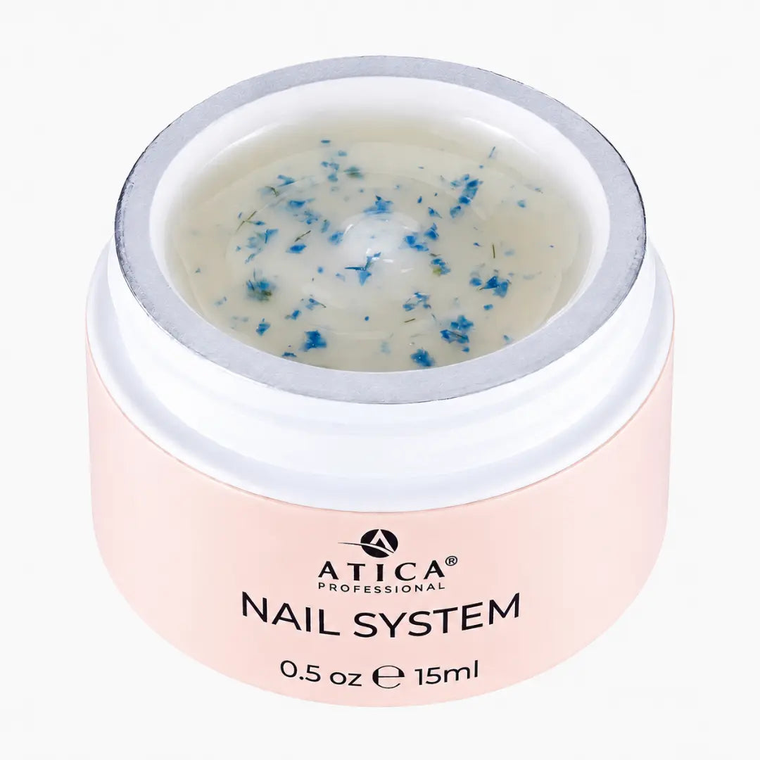 ATICA Professional nail system gel in a pink container on a white background