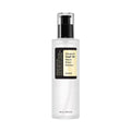COSRX Advanced Snail 96 Much Power Essence in a 100ml (3.38 fl oz) white bottle with a black pump and a black and yellow label, on a solid white background.