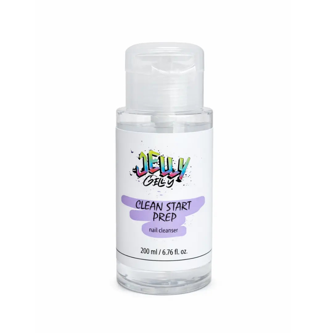 Jelly Gelly clean start and prep 2 in 1 nail cleanser 200ml bottle with pump