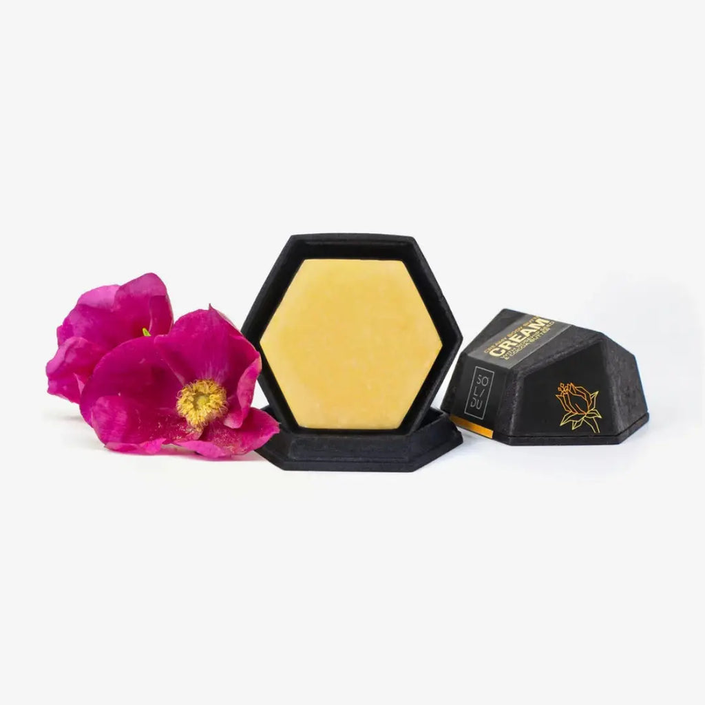 CREAM POP solid body butter – vegan citrus and cinnamon skincare bar for dry to oily skin, 50g
