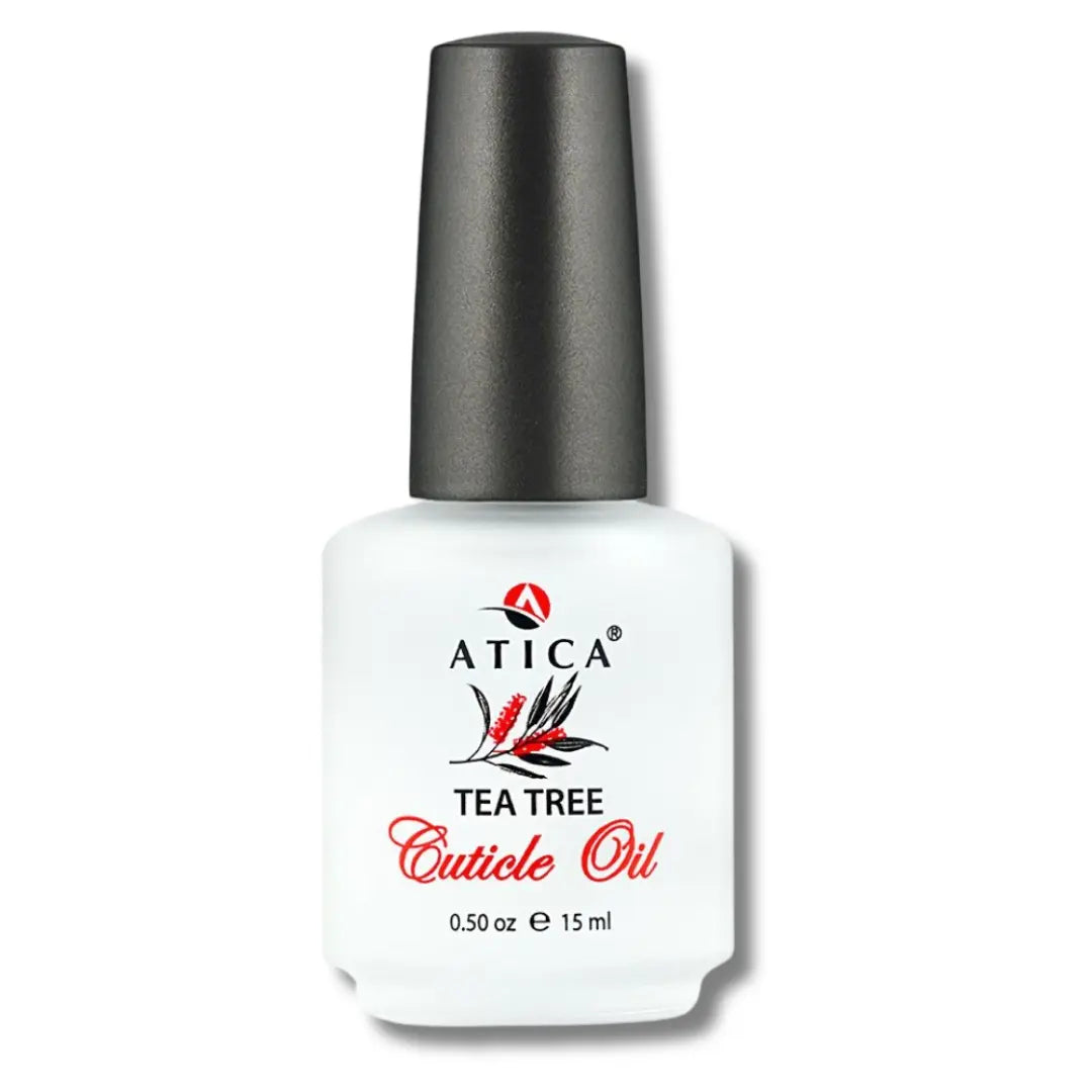 Atica Cuticle Oil Tea Tree 15ml – refreshing and nourishing oil for healthy cuticles and nails.