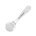 Durable nail cleaning brush with synthetic bristles, curved handle, protective cap, and compact design for easy use and transport.
