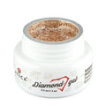 Atica Diamond Gel 24 Carats 5ml – open jar with rich golden shimmer gel.

